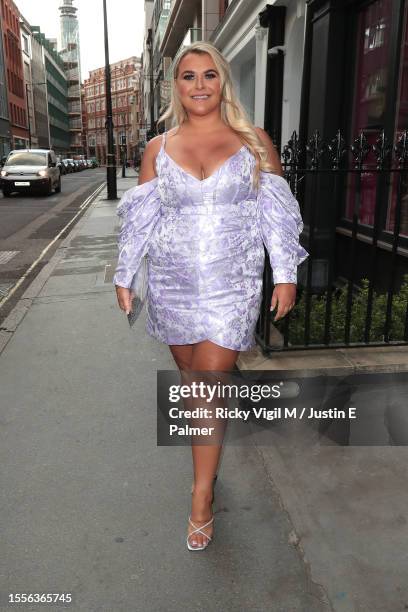 Saffron Lempriere seen attending ITV Summer Party at The Mandrake Hotel on July 19, 2023 in London, England.