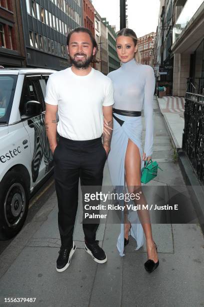 Bradley Dack and Olivia Attwood seen attending ITV Summer Party at The Mandrake Hotel on July 19, 2023 in London, England.