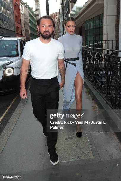 Bradley Dack and Olivia Attwood seen attending ITV Summer Party at The Mandrake Hotel on July 19, 2023 in London, England.