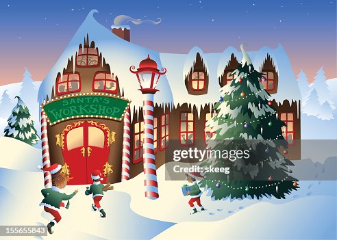 Santas Workshop High-Res Vector Graphic - Getty Images