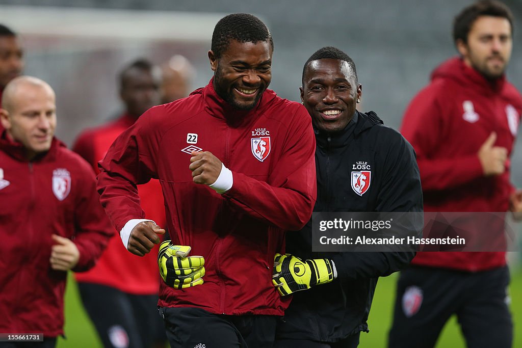 OSC Lille Training & Press Conference - UEFA Champions League