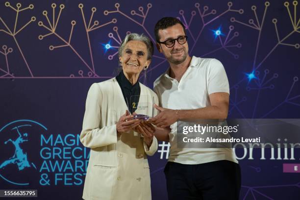 Barbara Alberti attends the Magna Grecia Awards & Fest 2023 on July 19, 2023 in Bari, Italy.