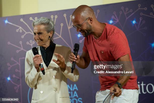 Barbara Alberti and Andrea Caschetto attends the Magna Grecia Awards & Fest 2023 on July 19, 2023 in Bari, Italy.
