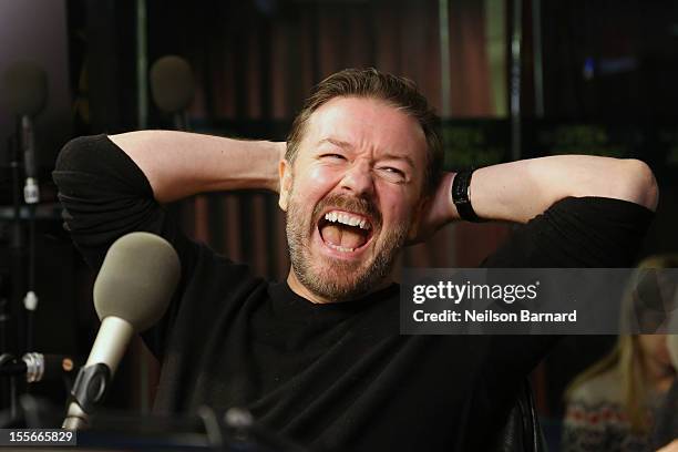 Ricky Gervais visits SiriusXM's "Opie & Anthony Show" at SiriusXM Studios on November 6, 2012 in New York City.