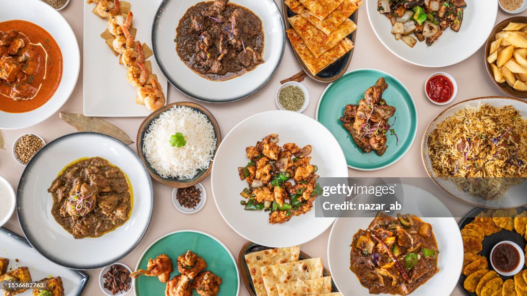 Indian Fusion Food Table.