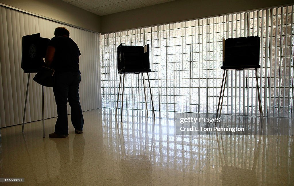 U.S. Citizens Head To The Polls To Vote In Presidential Election