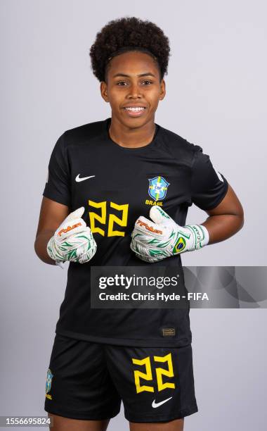 Camila of Brazil poses for a portrait during the official FIFA Women's World Cup Australia & New Zealand 2023 portrait session on July 19, 2023 in...