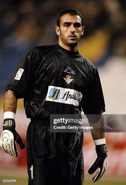 Antonio Prats of Real Betis in action during the Spanish Primera Liga match against Deportivo La Coruna played at the Estadio Municipal de Riazor in...