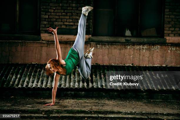 teenage street dancer - breakdancing stock pictures, royalty-free photos & images