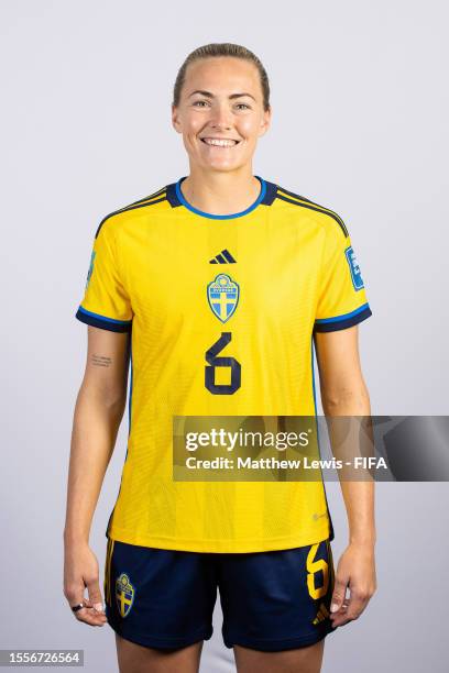 Magdalena Eriksson of Sweden poses for a portrait during the official FIFA Women's World Cup Australia & New Zealand 2023 portrait session on July...