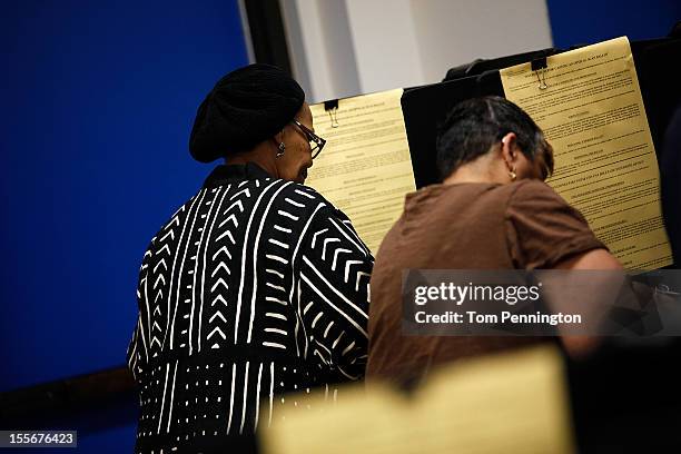 Voters cast their ballots on November 6, 2012 in Fort Worth, Texas United States. Americans across the country participate in election day as...