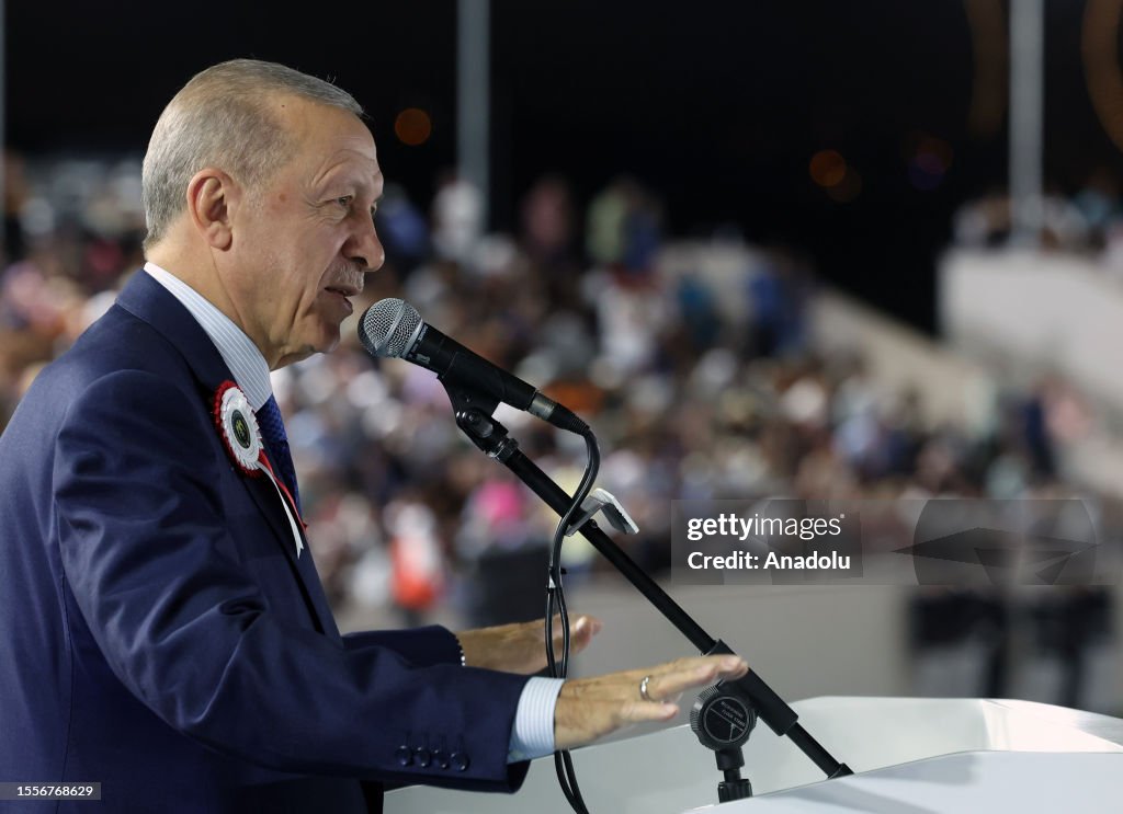 Tayyip Turkish President Recep Tayyip Erdogan delivers a speech at a... News ...