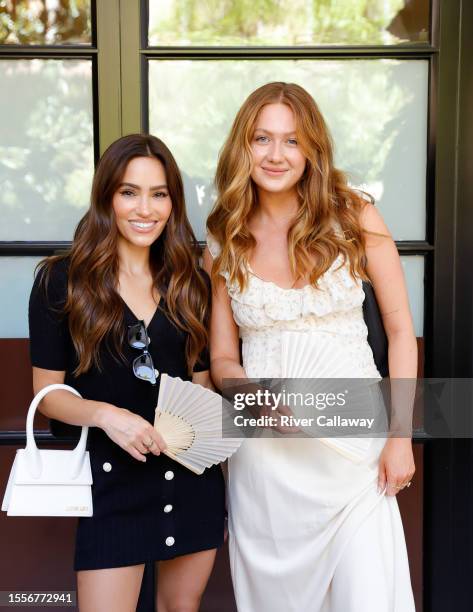 Claudia Graziano and Allison Kelley at the Trainline x Tan France Style Guide to Europe VIP Event held at Maybourne Beverly Hills on July 26, 2023 in...