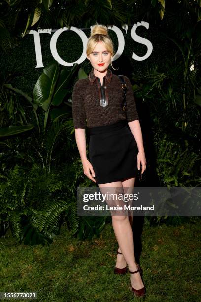 Kathryn Newton at the Tod's Hamptons Summer Celebration and dinner party on July 26, 2023 in East Hampton, New York.