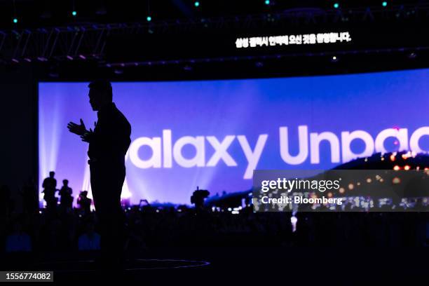 Roh, president of Samsung Electronics Co., speaks during the Galaxy Unpacked in Seoul, South Korea, on Wednesday, July 26, 2023. Samsung introduced...