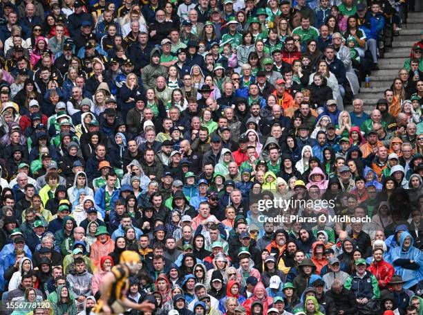 Dublin , Ireland - 23 July 2023; Spectators during the GAA Hurling All-Ireland Senior Championship final match between Kilkenny and Limerick at Croke...