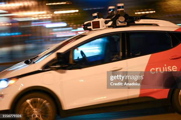 Cruise, which is a driverless robot taxi, is seen during operation in San Francisco, California, USA on July 24, 2023. The self-driving service of...