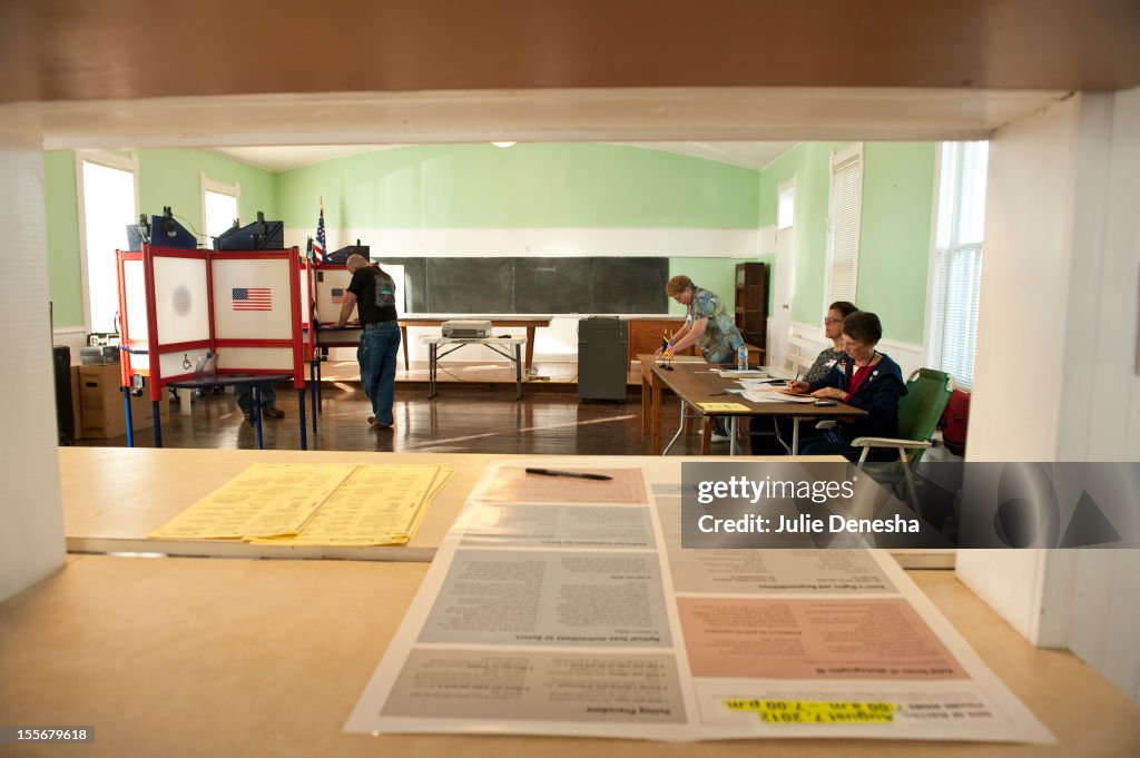 U.S. Citizens Head To The Polls To Vote In Presidential Election