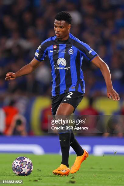 Denzel Dumfries of FC Internazionale Milano during the UEFA Champions League Final match between Manchester City FC and FC Internazionale Milano at...