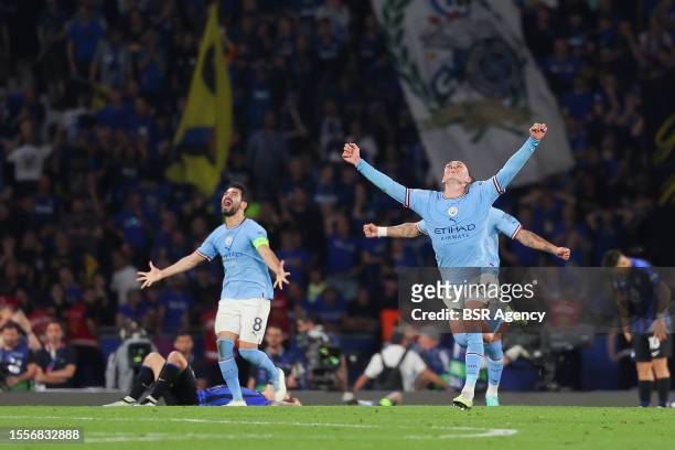 Phil Foden of Manchester City celebrating the win during the UEFA Champions League Final match between Manchester City FC and FC Internazionale...