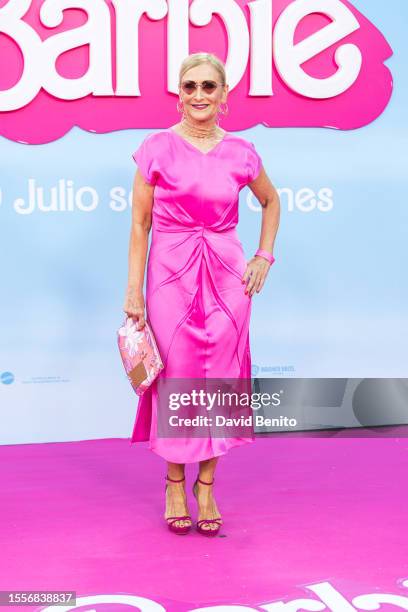 Cristina Cifuentes attends the 'Barbie' premiere at the Gran Teatro Caixabank on July 19, 2023 in Madrid, Spain.