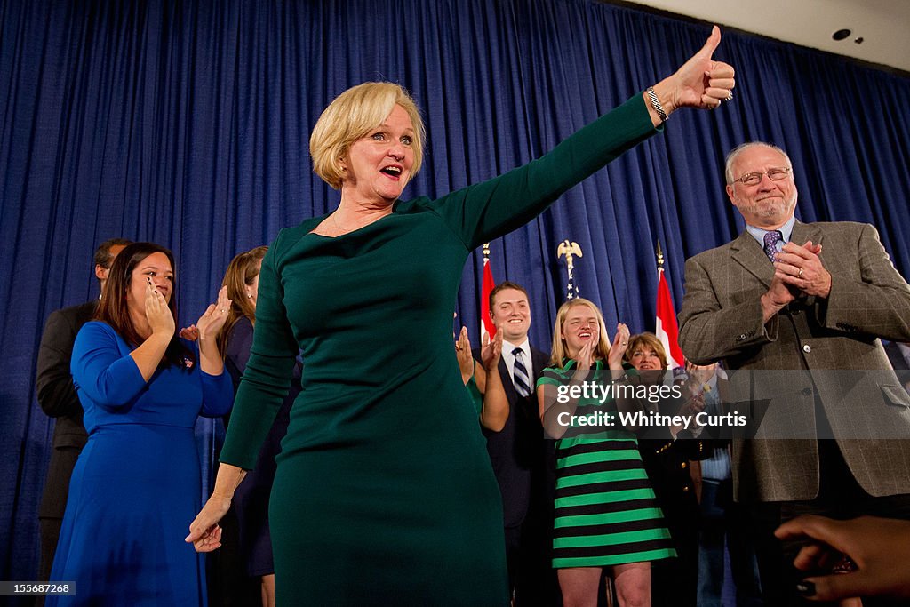 Democratic Senate Candidate Sen. Claire McCaskill Holds Election Night Gathering