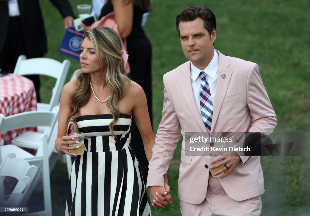 U.S. Rep. Matt Gaetz and his wife Ginger Gaetz attend the... News Photo U.S. Rep. Matt Gaetz and his wife Ginger Gaetz attend the... News Photo