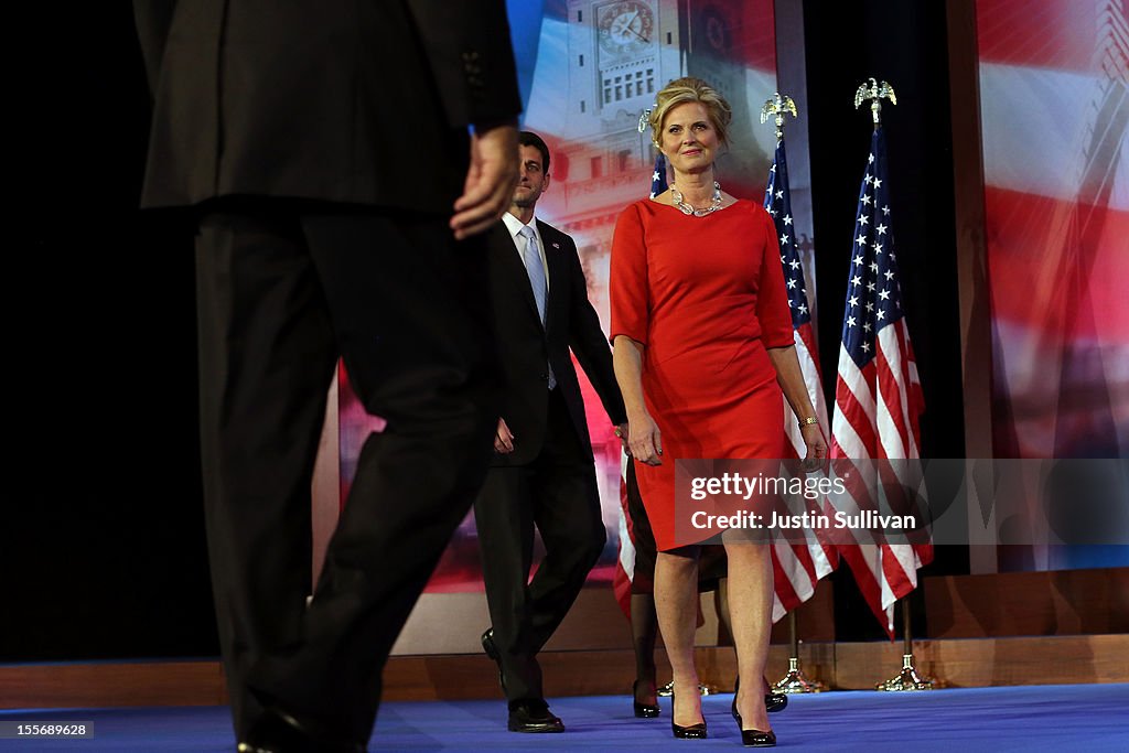 Republican Presidential Candidate Mitt Romney Holds Election Night Gathering In Boston