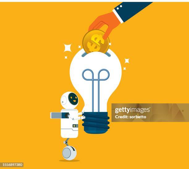 technology advance - robot - automatic lights stock illustrations