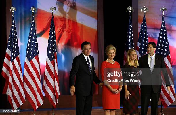 Republican presidential candidate, Mitt Romney, wife, Ann Romney, Republican vice presidential candidate, U.S. Rep. Paul Ryan , and wife, Janna Ryan,...