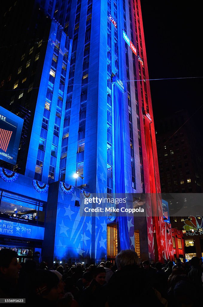 2012 Presidential Election Night - New York City Atmosphere