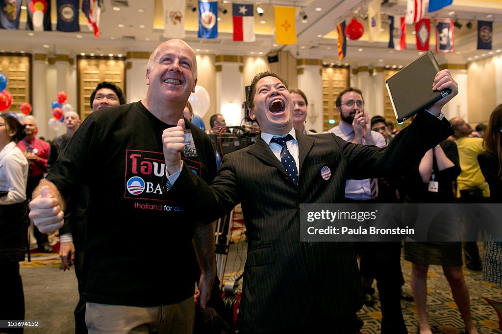 American Expats Gather To Watch Coverage Of The US Presidential Elections