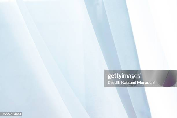 streamlined pattern blue curtain background - curtain blowing stock pictures, royalty-free photos & images