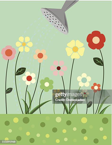 kleine blumen wachstum - blumensamen stock-grafiken, -clipart, -cartoons und -symbole