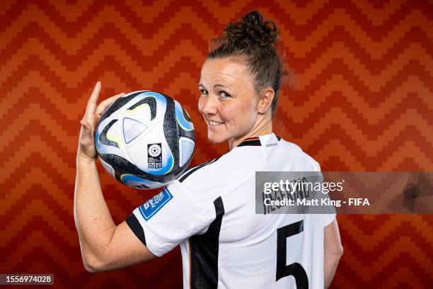 Marina Hegering of Germany poses for a portrait during the official FIFA Women's World Cup Australia & New Zealand 2023 portrait session on July 18,...