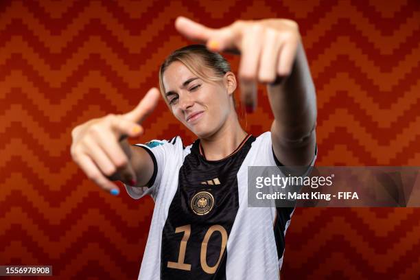 Laura Freigang of Germany poses for a portrait during the official FIFA Women's World Cup Australia & New Zealand 2023 portrait session on July 18,...
