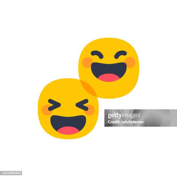 emoticons satisfaction - before after face stock illustrations