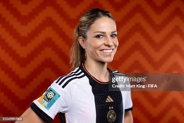 Melanie Leupolz of Germany poses for a portrait during the official FIFA Women's World Cup Australia & New Zealand 2023 portrait session on July 18,...