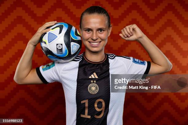 Klara Buehl of Germany poses for a portrait during the official FIFA Women's World Cup Australia & New Zealand 2023 portrait session on July 18, 2023...