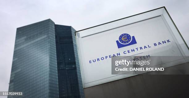 The European Central Bank building is pictured ahead of the meeting of the governing council of the ECB in Frankfurt am Main, western Germany, on...