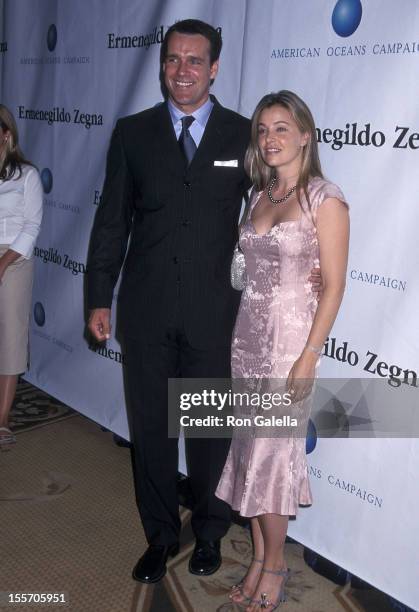 Actor David James Elliott and wife Nanci Chambers attend the American Oceans Campaign's Eighth Annual Partners Award Salute to Bill Clinton on...