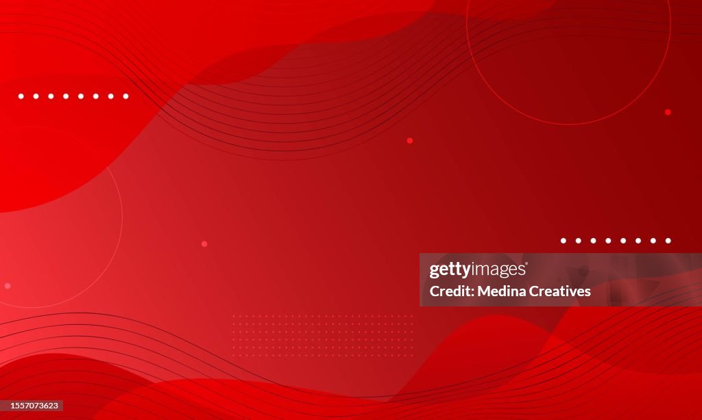 Gradient Red Abstract Design Background With Wave Line Particle High ...