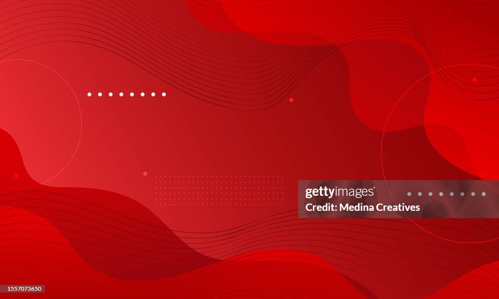 Gradient Red Abstract Design Background With Wave Line Particle High ...
