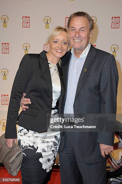 Joerg Wontorra and his wife Heike attend 'Goldenes Lenkrad' Award 2012 at Axel-Springer Haus on November 7, 2012 in Berlin, Germany.