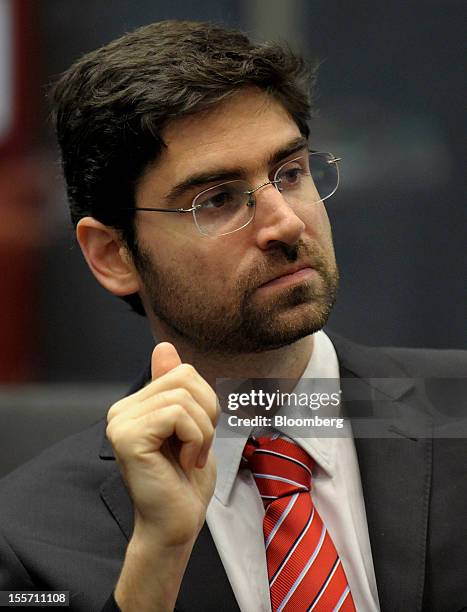 Carlos Ragazzo, general superintendent of Brazil's anti-trust regulator Conselho Administrativo de Defesa Economica, known as Cade , listens during...