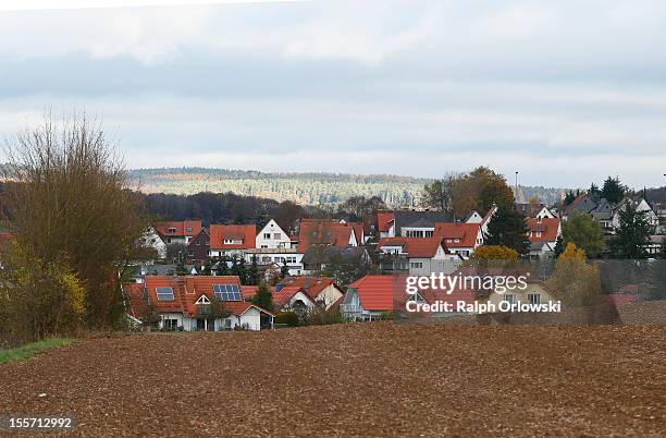 The town of Marburg Michelbach, where accused Russian spies with the aliases Andreas and Heidrun Anschlag last lived, is pictured on November 7, 2012...