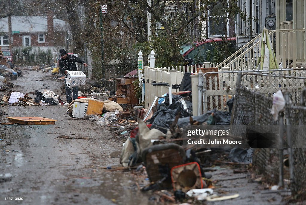 Storm-Damaged Communities On East Coast Face Nor'Easter Storm