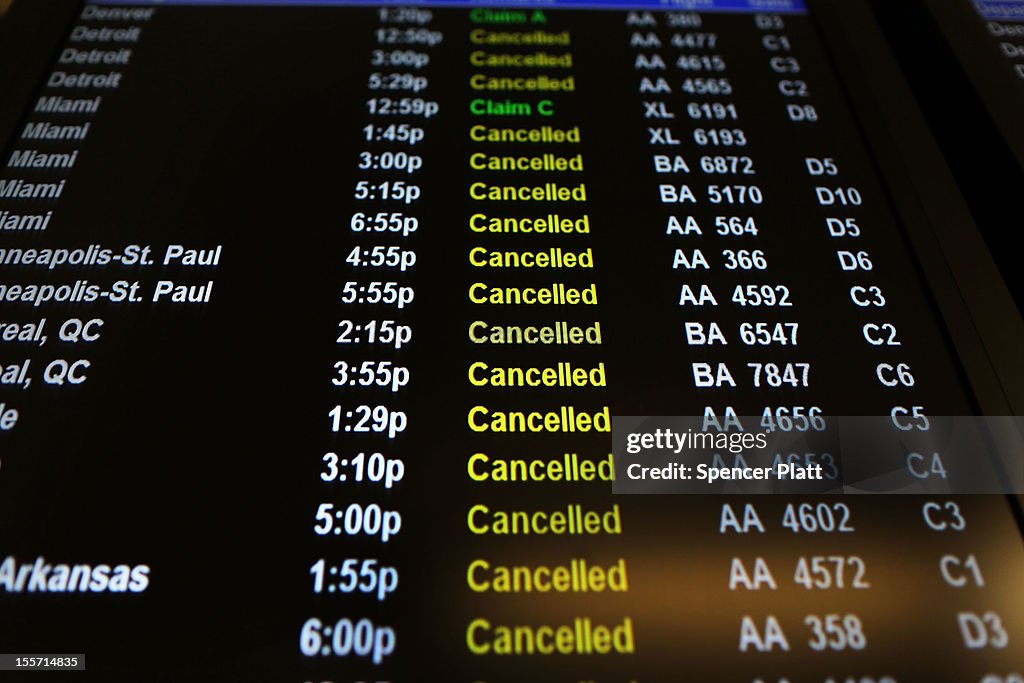 Air Travel In New York City Disrupted By Nor'Easter Storm