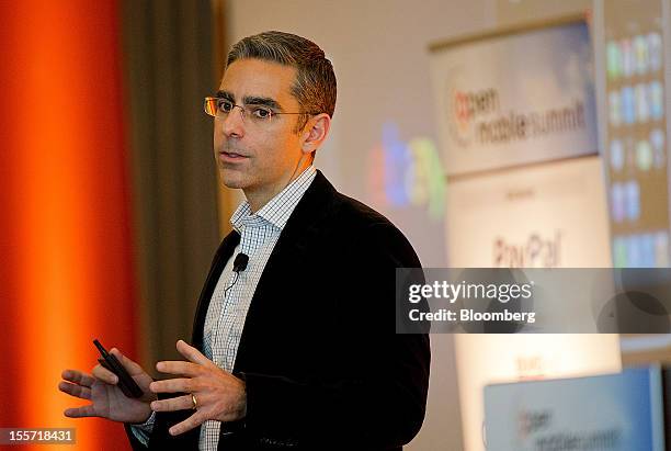 David Marcus, president of PayPal Inc., speaks during the Open Mobile Summit & Appcelerate conference in San Francisco, California, U.S., on...