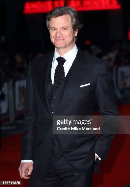 Colin Firth attends the World Premiere of Gambit at Empire Leicester Square on November 7, 2012 in London, England.